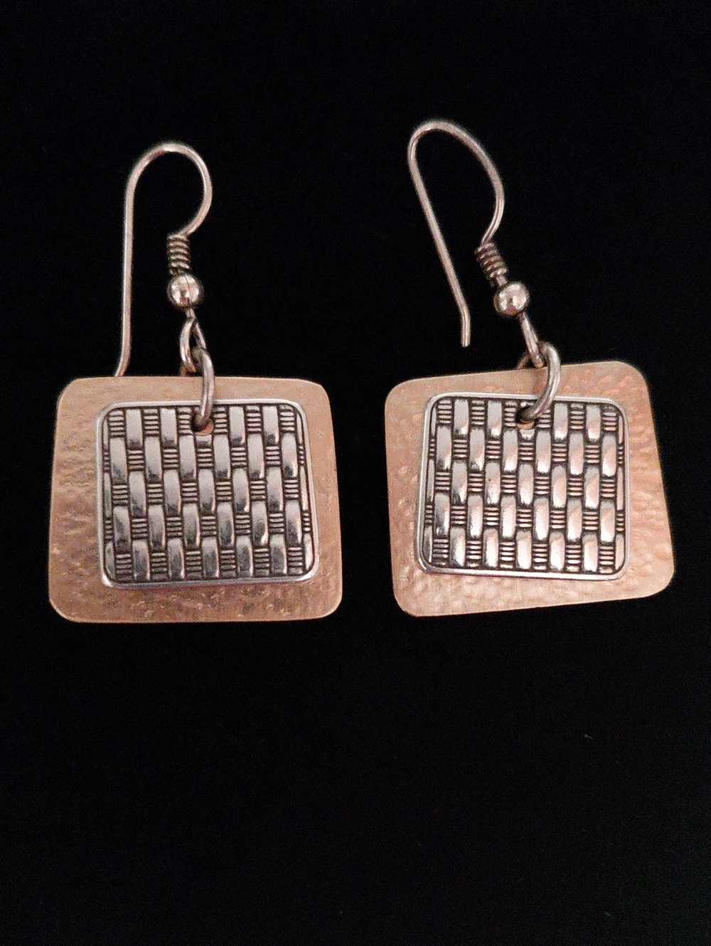 Brighton Pharaoh’s Gift Two Tone Geometric French Wire Earrings